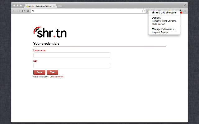 shr.tn | URL shortener chrome extension