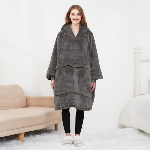 Title 8, USB Electric Heating Blanket Hooded Lazy Blanket