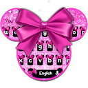 Glossy Pink Bow Keyboard Theme 10001002 téléchargeur