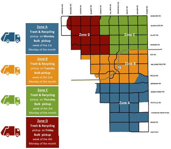 Gilbert 2016 New Trash and Recycle Pickup Schedule