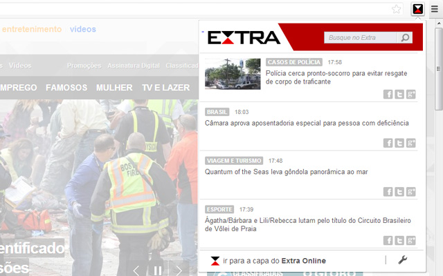 Extra Online - Últimas Notícias chrome extension