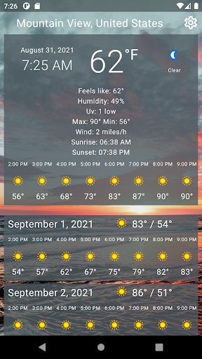 Screenshot Accurate Weather Forecast