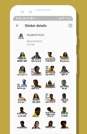 Filmy Dialogue Stickers WastickerApp