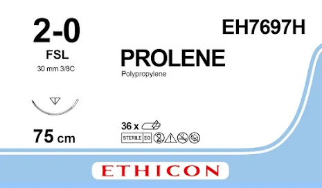 Prolene 2/0 FSL 75cm EH7697H