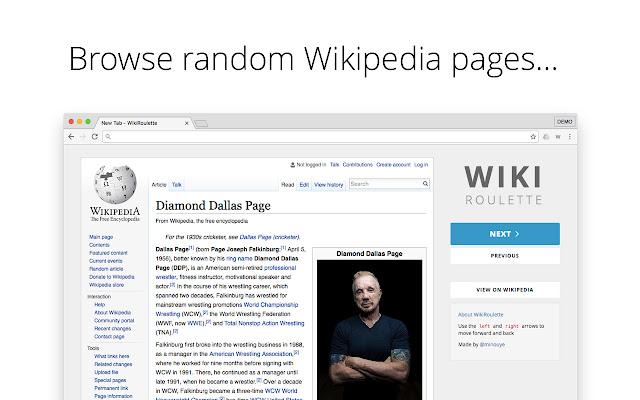 WikiRoulette chrome extension