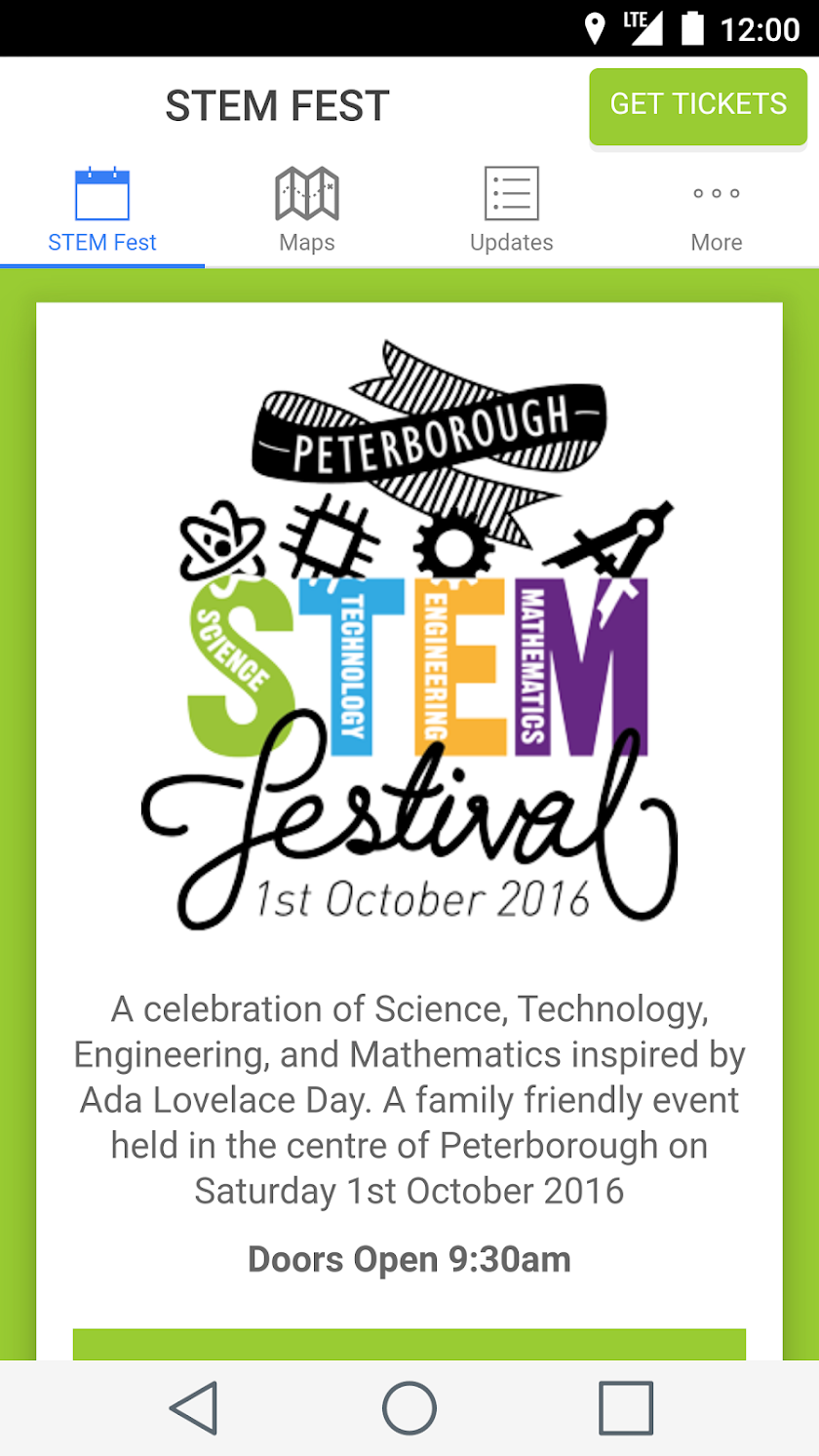 Peterborough STEM Festival Screen 1