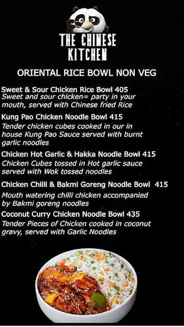 The Chinese Kitchen menu 