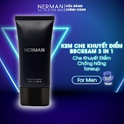 Kem Che Khuyết Điểm Cho Nam Nerman Bb Cream Invisible 3In1 Chống Nắng Spf 45+, Che