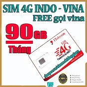 Sim 4G Indo - Telecom Gói May Tặng 90Gb Data Mạng Vinaphone