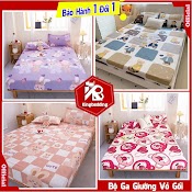 Bộ Ga Gối M2/M4/M6/M8 Ga Giường + 2 Vỏ Gối Nằm Cotton Poly Drap Bốn Mùa Đủ Size - Bo Chun Miễn Phí