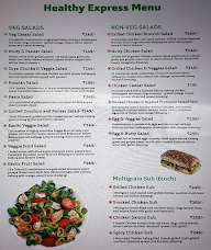 Healthy Express menu 1