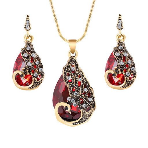 Title 2, Ensemble collier et boucles doreilles pour fem...