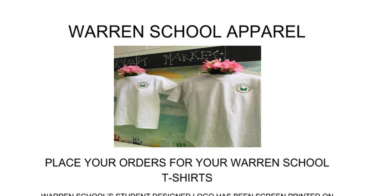 Warren School t-shirt order form.docx