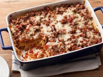 Bean&Beef Spaghetti Pie