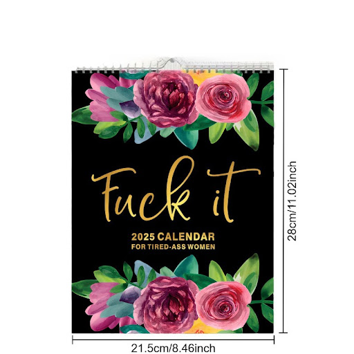 Title 3, Tired Female Flower Calendar Living Room Decora...