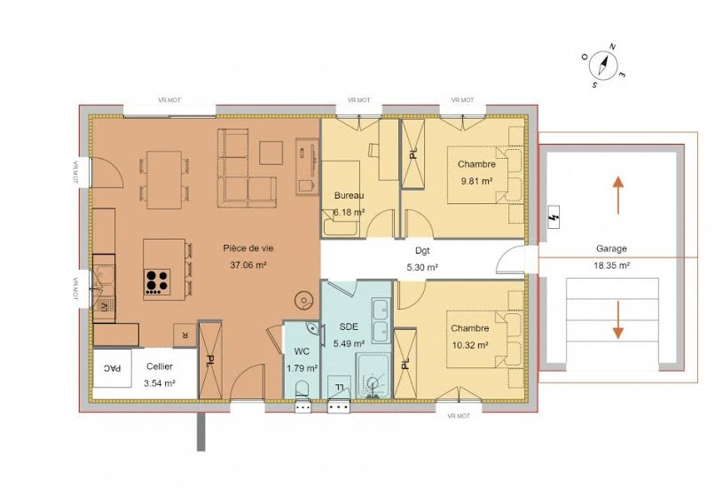  Vente Terrain + Maison - Terrain : 400m² - Maison : 79m² à Chabottes (05260) 