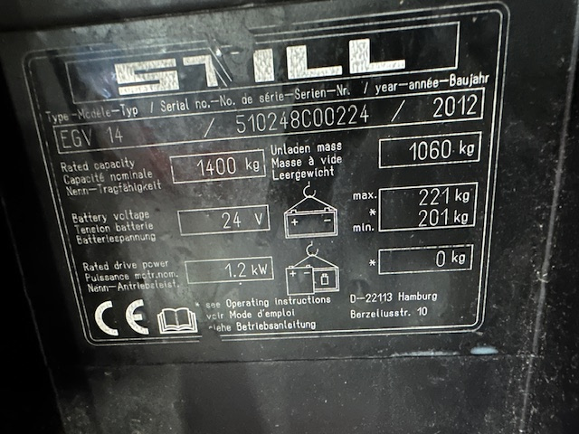 Obrázok STILL EGV 14