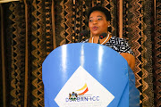 Economic development MEC Nomusa Dube-Ncube speaking at the Cannabis Investment Protocol in Durban.