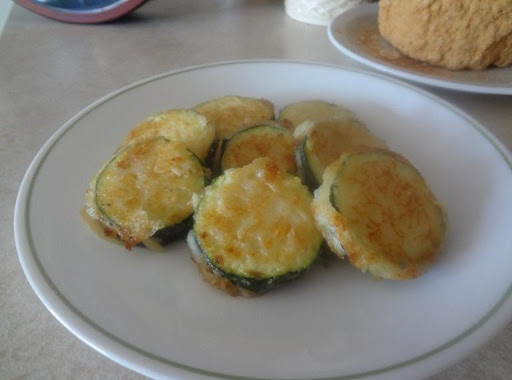 Zucchini tempura. I added parmesan cheese to the tempura batter. 