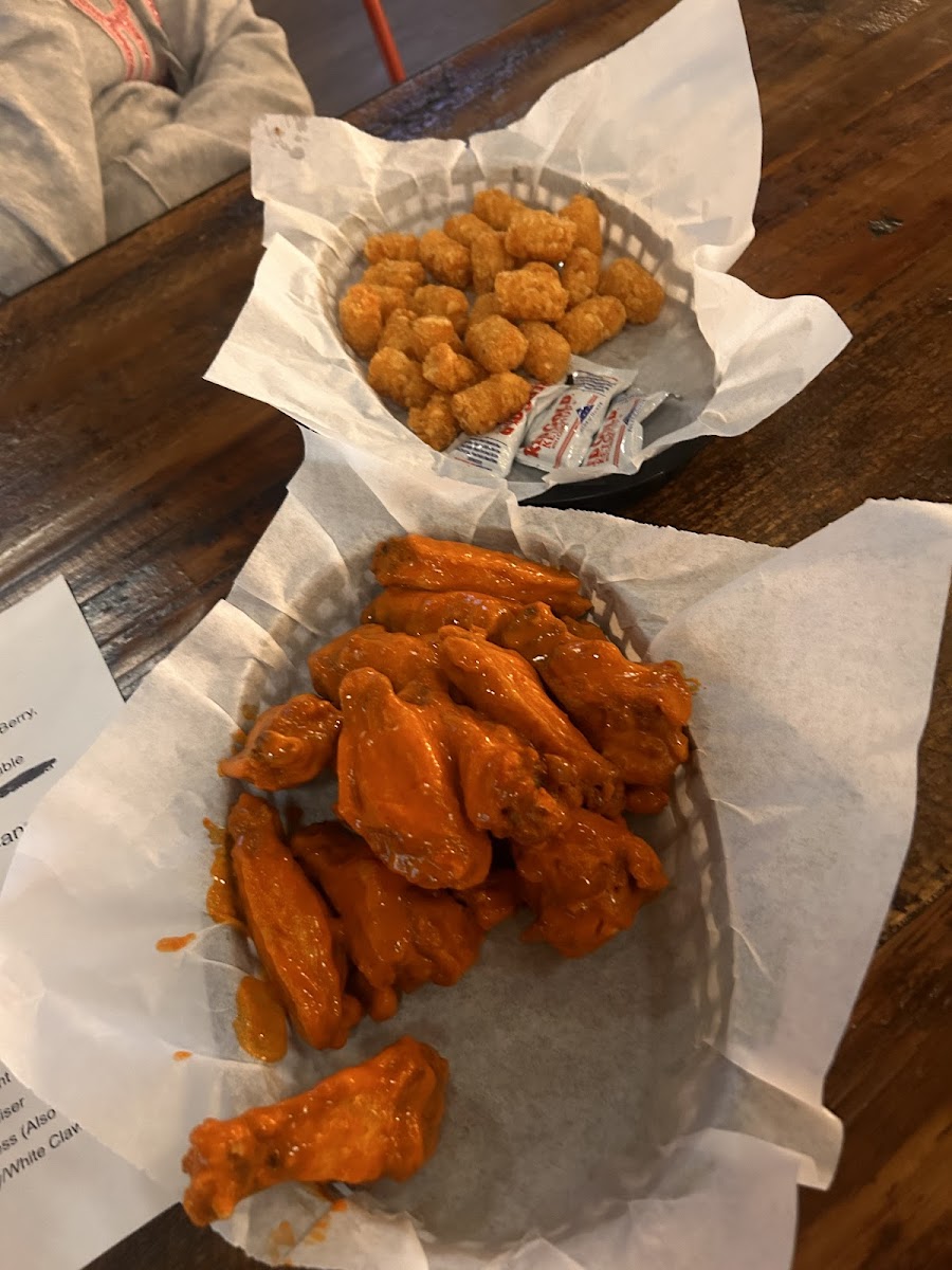 Tator-Tota and Mild wings from Firebird chicken