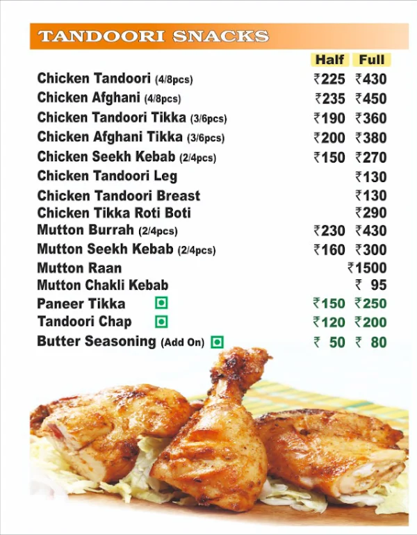 Nazeer Foods menu 