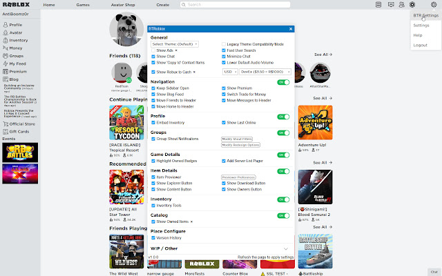 BTRoblox - Making Roblox Better