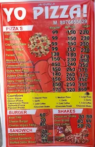 Yo Pizza menu 1