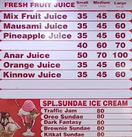 Lucky Fruit Juice And Shakes menu 1