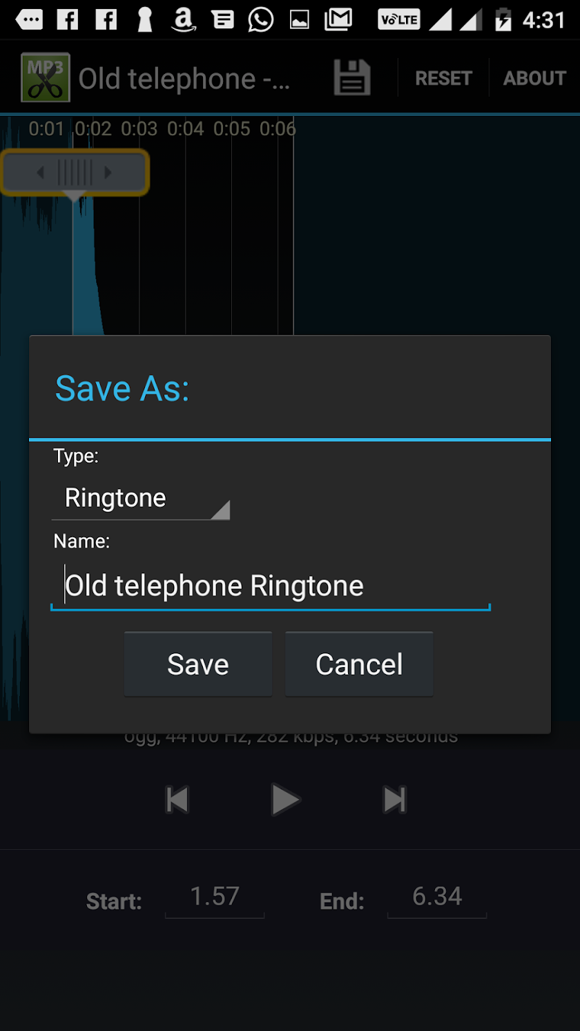 MP3 Cutter Screen 3
