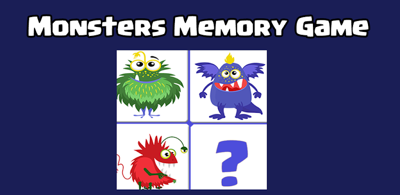 Monster match memory game for kids