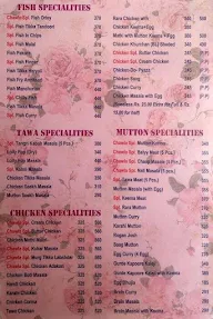 Chawla Family Restaurant menu 2