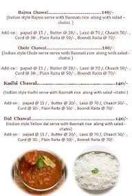 Chawal menu 1