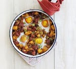 Sweet potato, chickpea & chorizo hash was pinched from <a href="http://www.bbcgoodfood.com/recipes/725646/sweet-potato-chickpea-and-chorizo-hash" target="_blank">www.bbcgoodfood.com.</a>