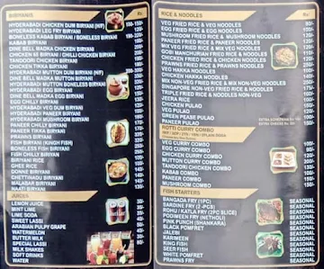 Dine bell menu 