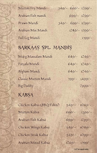 Barkaas Indo - Arabic Restaurant menu 7