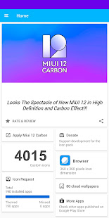 Miui 12 Carbon  Icon Pack 1.05 APK Patched