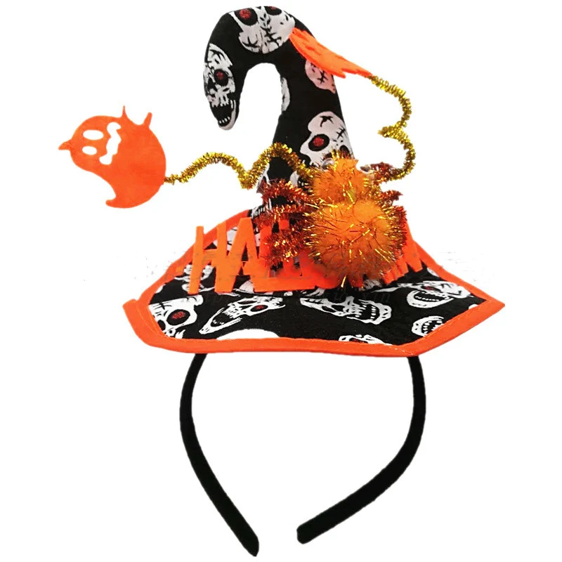 Accessoires Halloween Serre-tête Araignée Chapeau de Sorcière Chauve-souris Fantôme pour Mascarade et Ambiance festive. Idéal !
