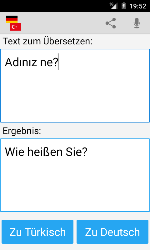 German Turkish Translator Pro Screen 1