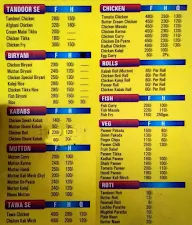 Hariyali Tadka menu 1