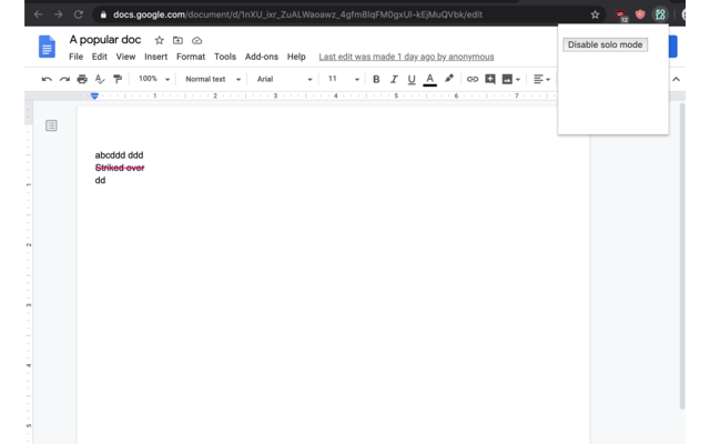 Solo mode for Google Docs Preview image 4