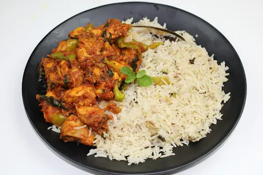 Bagara Rice With Chicken Curry