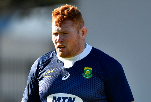 Springboks prop Steven Kitshoff during the team's training session at Hermanus High School. Picture: ASHLEY VLOTMAN/GALLO IMAGES