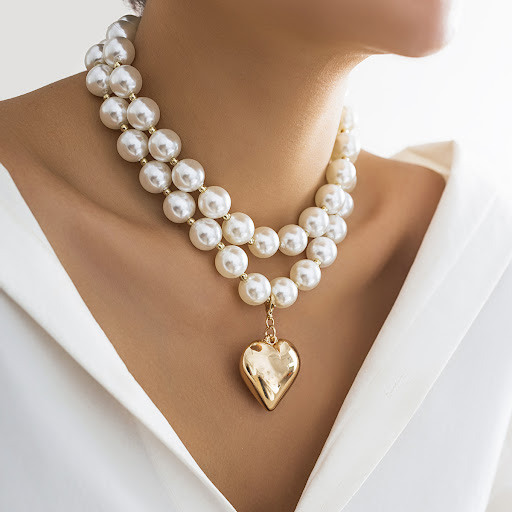 Title 21, Exaggerated Big Round Bead Punk Short Necklace ...
