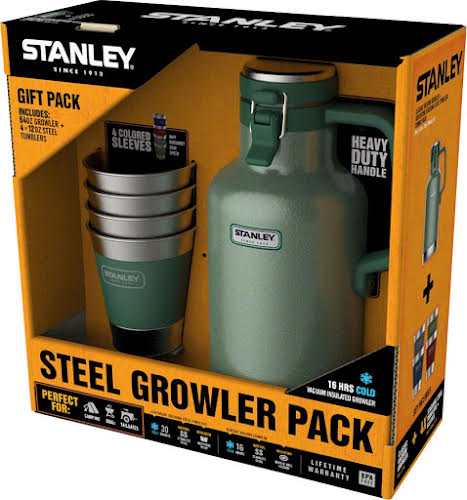 Stanley Classic Vacuum Growler and Set of 4 Stacking Tumblers