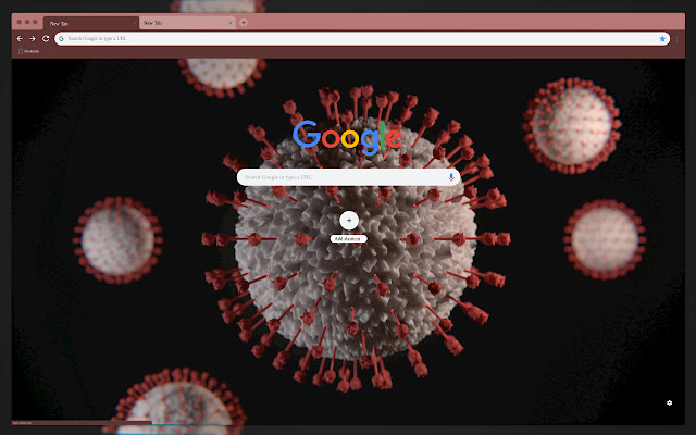 Corona virus. Covid-19. Black chrome extension