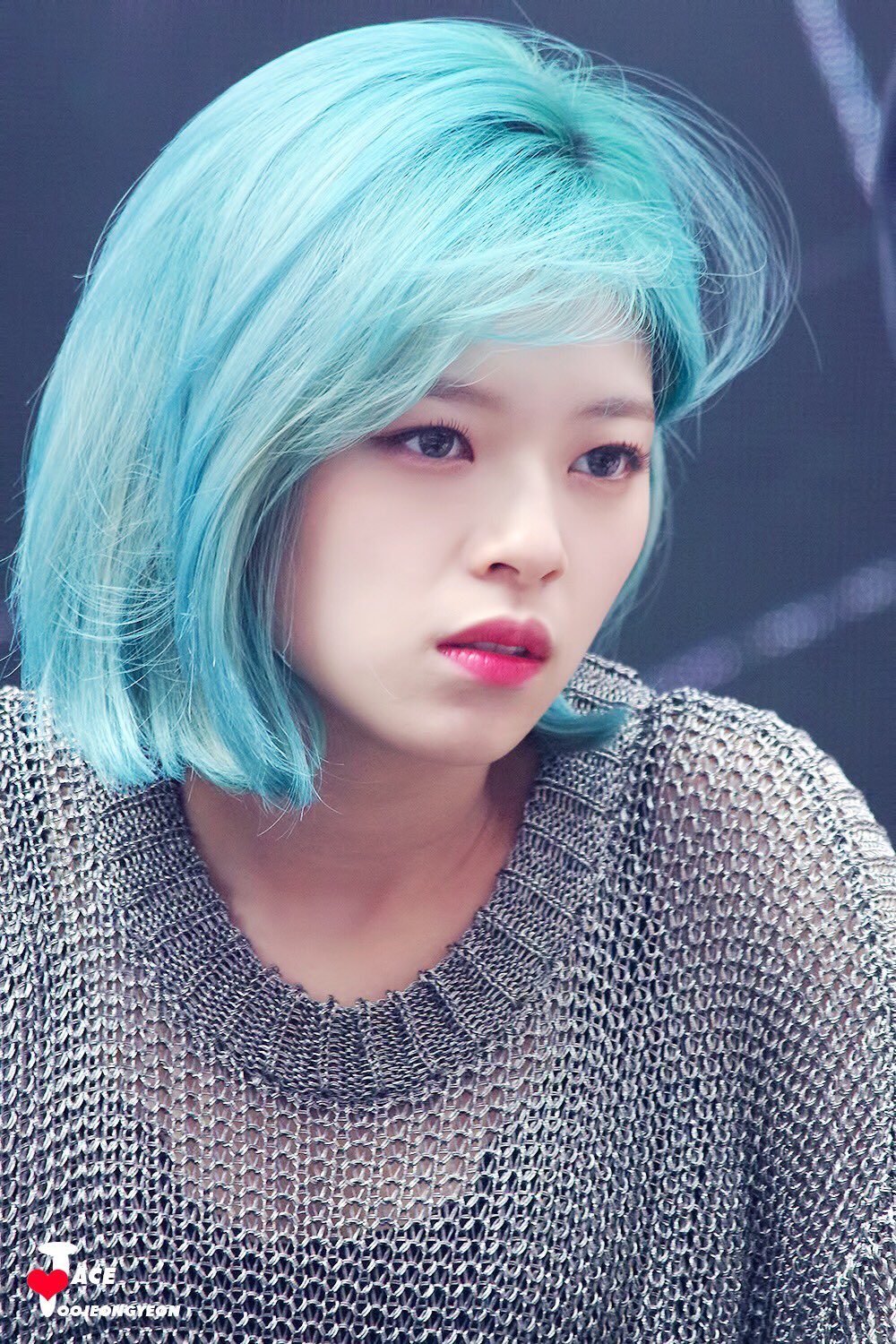 Literally Just 60 Photos Of TWICE Jeongyeon's Bright Blue Hair