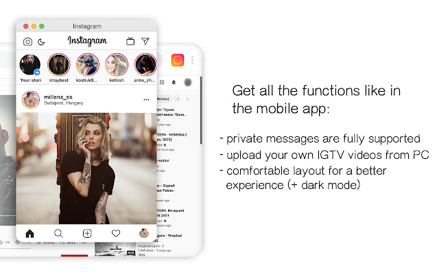 Web for Instagram with DM