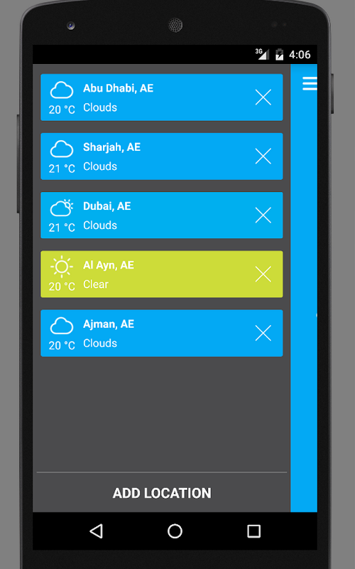 Android application Weather UAE Free screenshort
