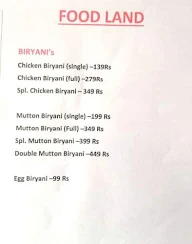 Food Land menu 1