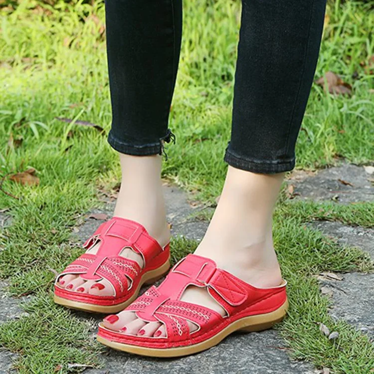Sandálias femininas de plataforma com cores sólidas, design de tira cruzada. Conforto e estilo para seus pés, perfeitas para o dia a dia.
